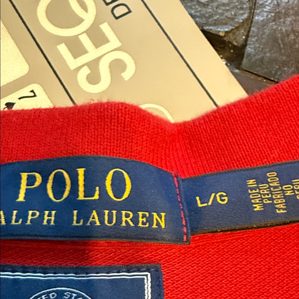 Polo by Ralph Lauren mens Red Olympic Team Polo Shirt - Picture 4 of 4